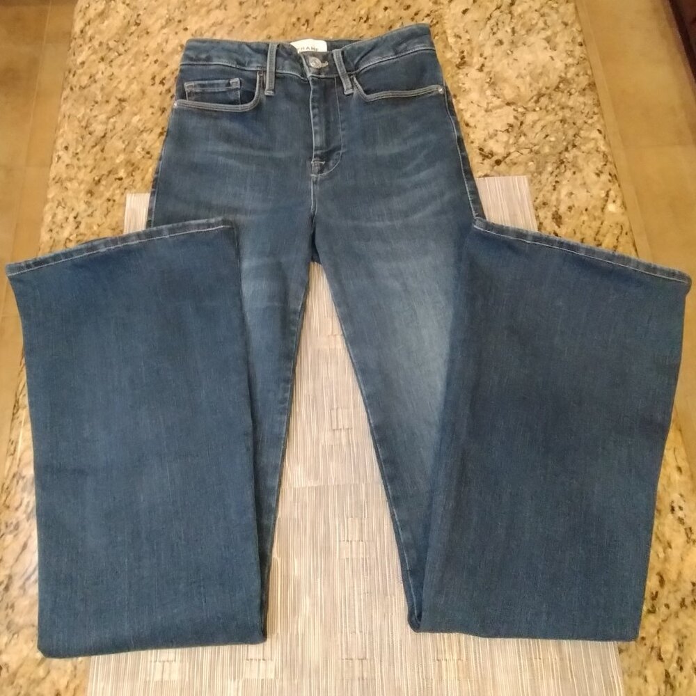 Frame Le One Flare Hanbury Jeans Size 1 - Picture 3 of 12